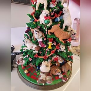 Retired Danbury Mint Bulldog Christmas Tree